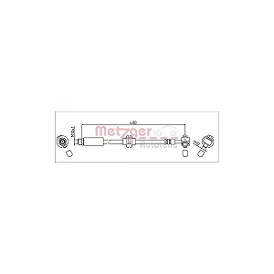 Гальмівний шланг METZGER 4111623 GREENPARTS OPEL GENERAL MOTORS - Фото 1