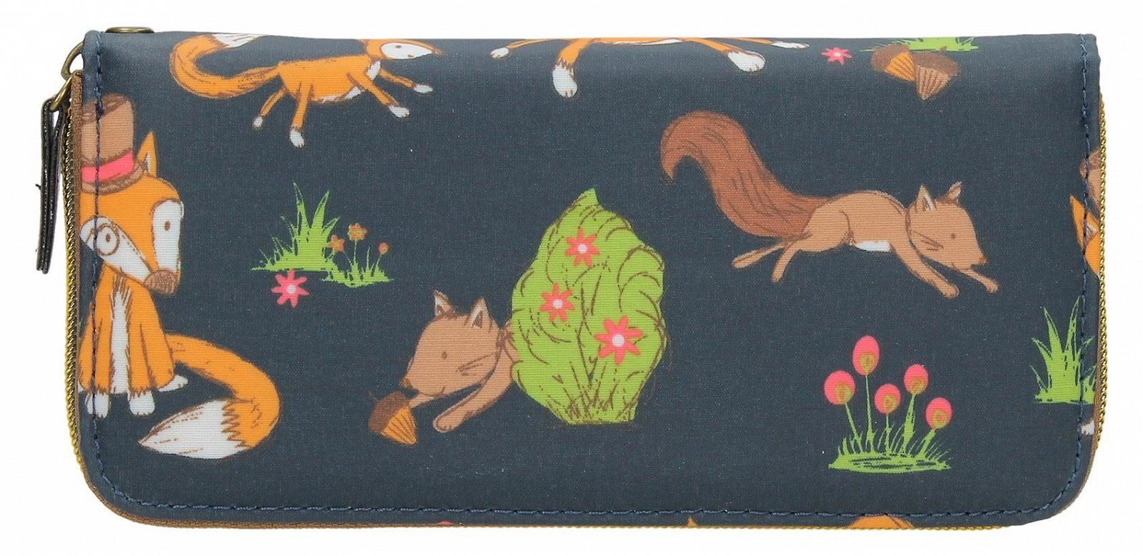 Кошелек SwankySwans Freddie Fox & Eichhörnchen Print с молнией спереди, фото №3