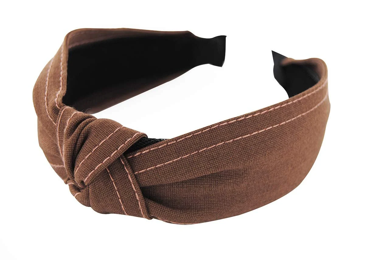 Обруч на голову axy Бавовна HR34J з вузлом і простроченою лінією, фото №1