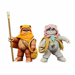 Набор коллекционных фигурок Star Wars The Vintage Collection Ewoks Wicket W. Warrick & Kneesaa 3,75 дюйма 2 шт. - Фото 1