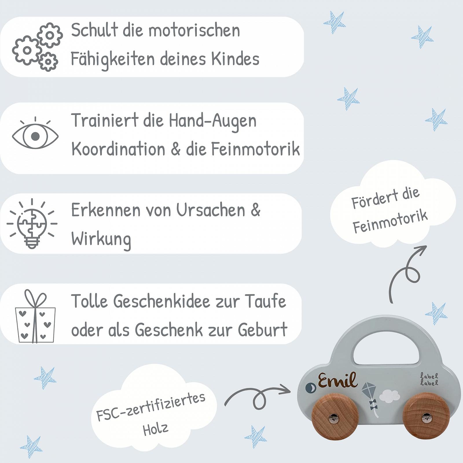 Дерев'яна Іграшкова Машинка KIDSLINO Синій, фото №4 Дерев'яна Іграшкова Машинка KIDSLINO Синій, фото №4