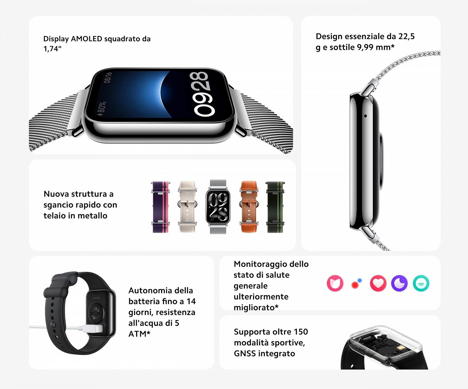 Фитнес-браслет Xiaomi Smart Band 8 Pro, 1.74 дюйма, AMOLED-дисплей, черный, фото №3
