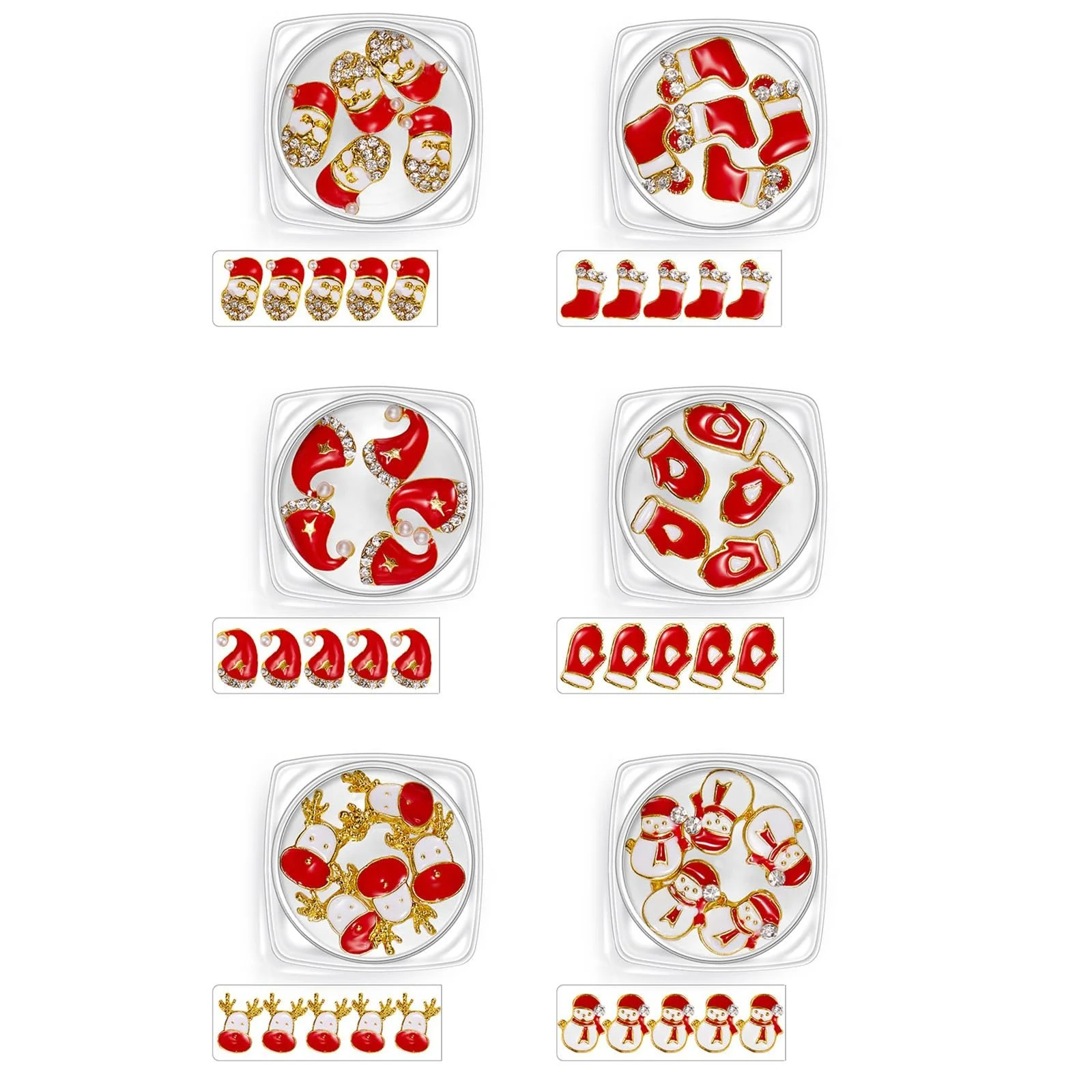 Подвески для ногтей Снеговик Рождественский, фото №4