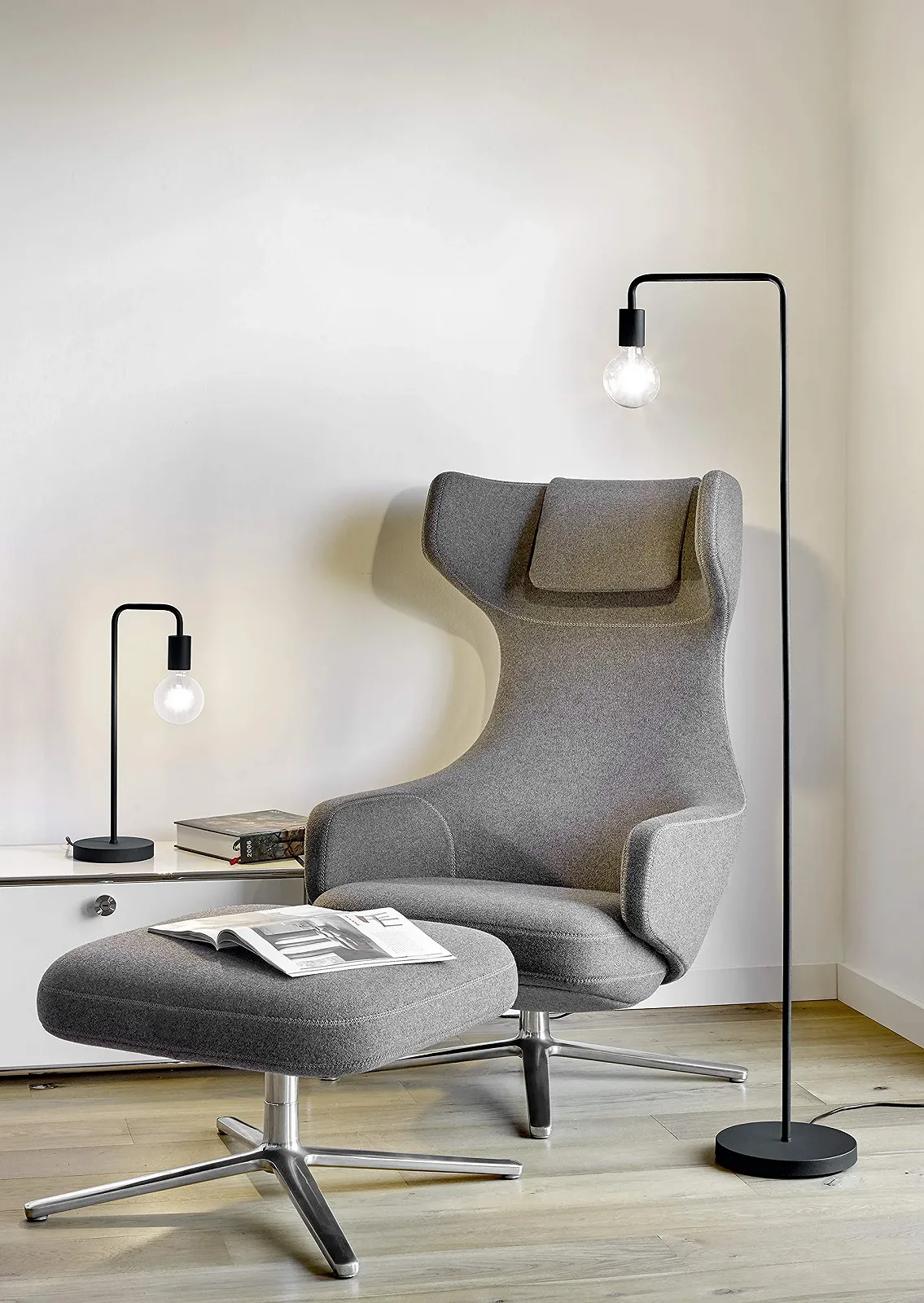 Настільна лампа Trio Leuchten Diallo 508000132 Метал Матовий чорний 1x E27, фото №3