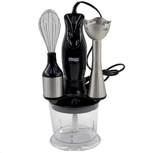 Блендер 4в1 DSP KM-1004 погружной со съемной ножкой 2 насадками скорости 200 Вт Чёрный, фото №2 Блендер 4в1 DSP KM-1004 погружной со съемной ножкой 2 насадками скорости 200 Вт Чёрный, фото №2