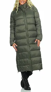 Жіноче зимове стьобане пальто з капюшоном Hailys El44la, дуже довге synthetic.ua - Фото 1