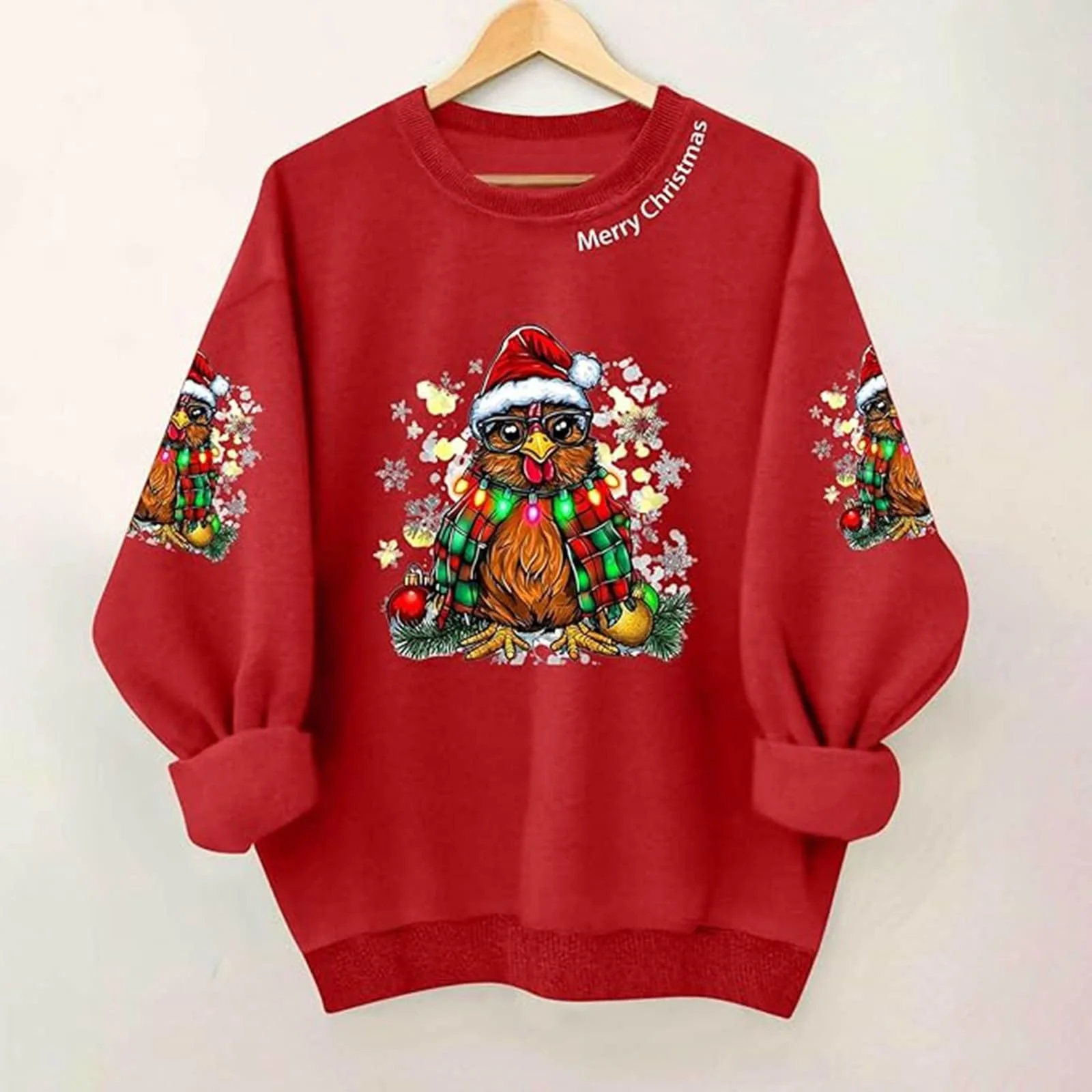 Різдвяний светр LED дитячий "Merry" з круглим вирізом Милий святковий принт, фото №2