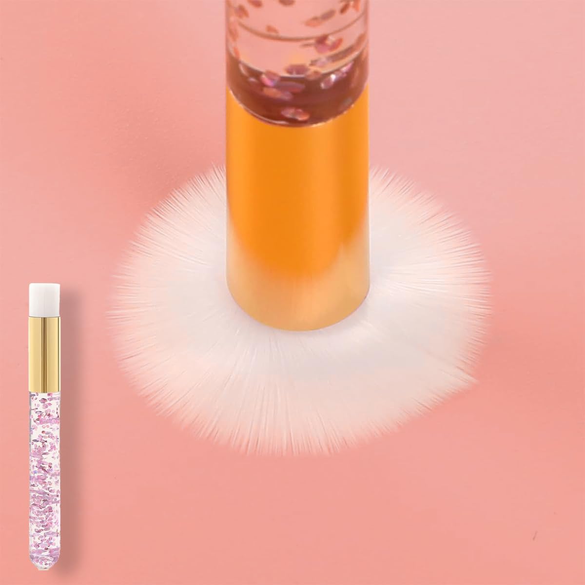 Набор кистей Alrens Sparkles Пудра Основа 7 штук + Щеточки для ресниц 10 штук, фото №6