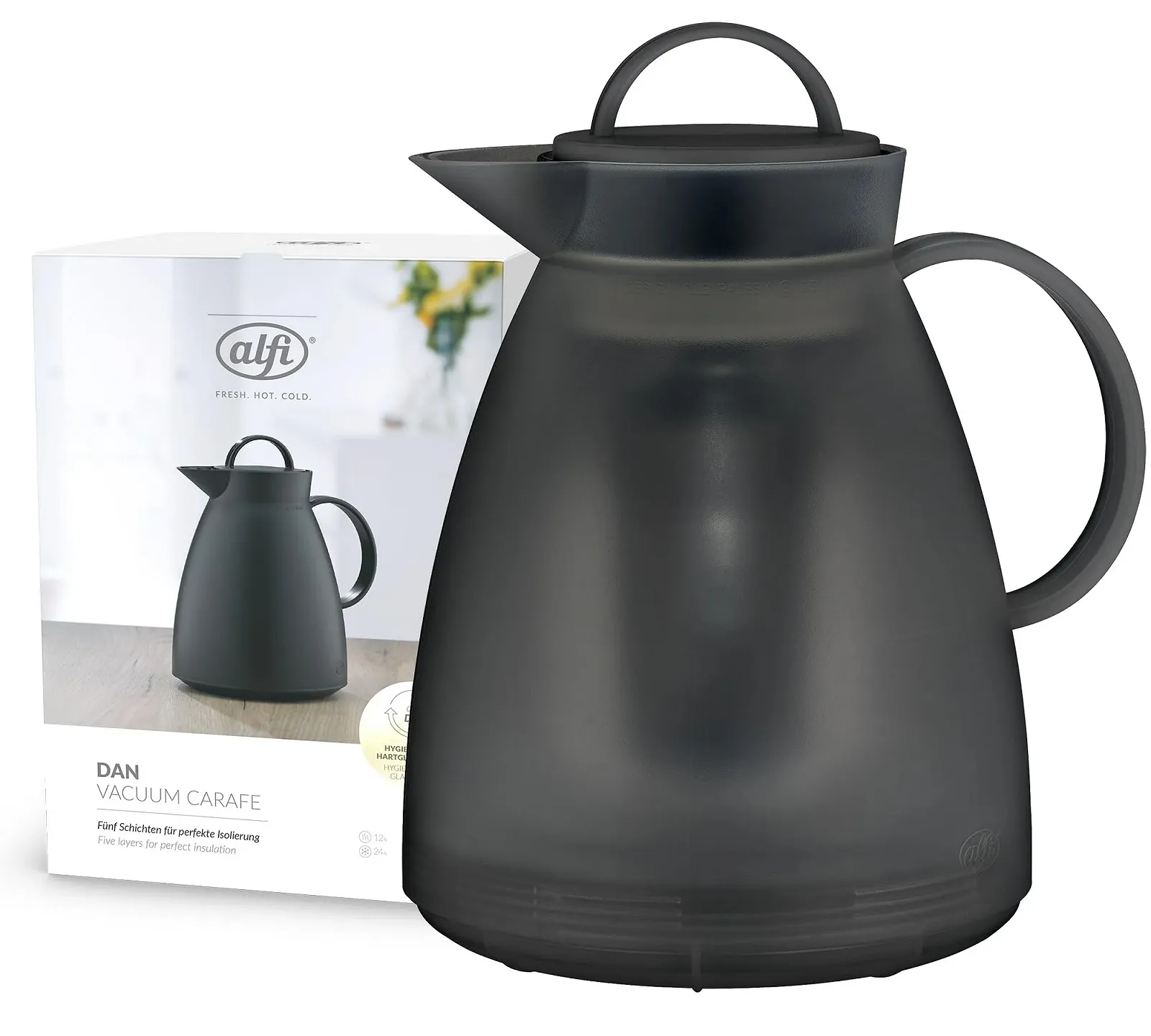 Чайник-заварник alfi DAN TEA 1.00 л, димчастий, сірий прозорий, фото №1