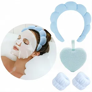 Обруч для волос Голубой (Набор из 4 шт) - Фото 1