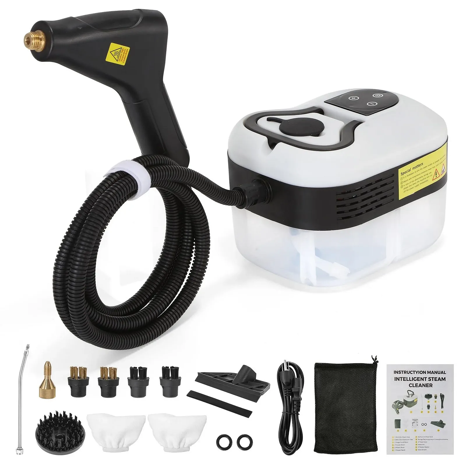 Ручний пароочисник Dyna-Living 2500 W 4.5 bar 1200 мл Білий, фото №1