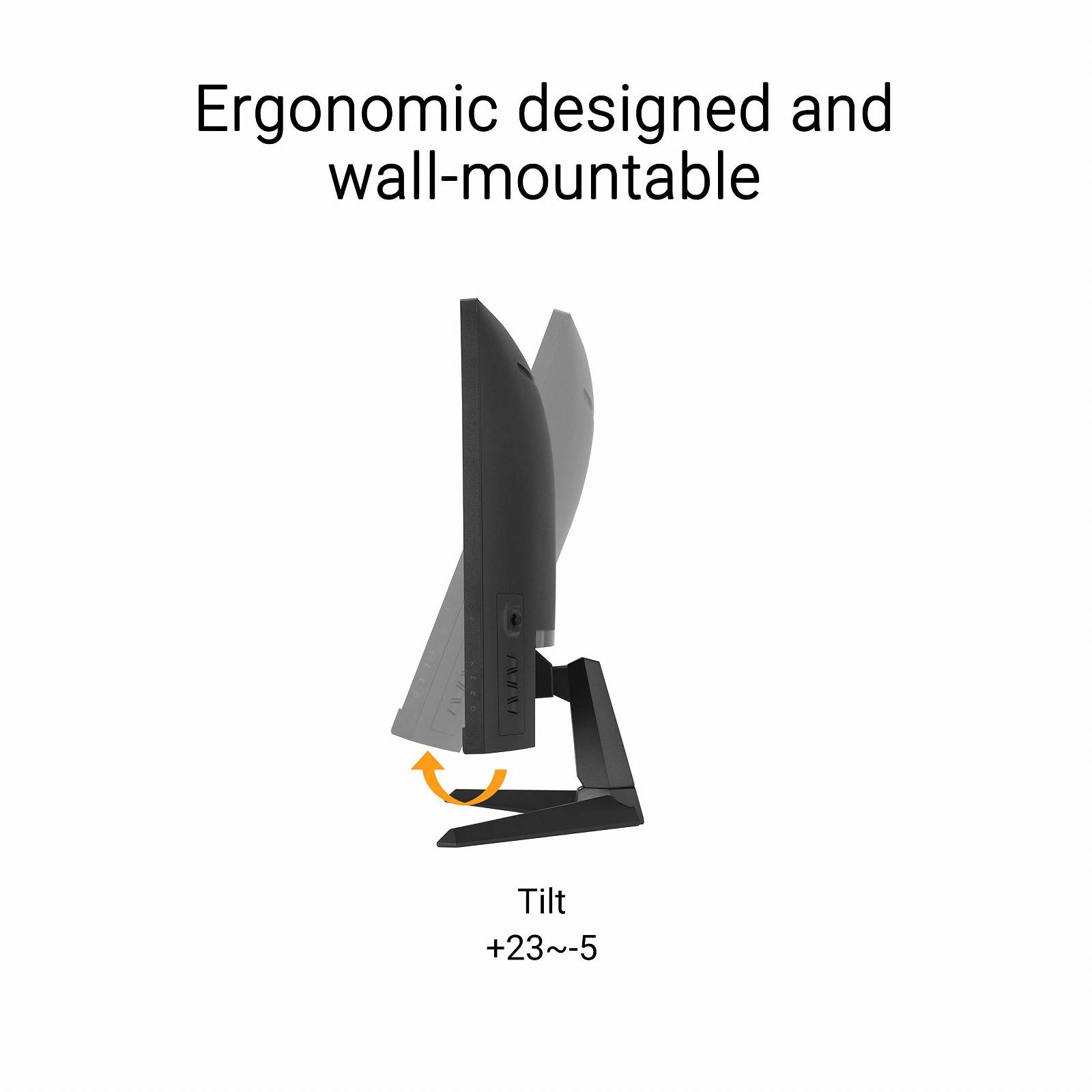 Монітор ASUS TUF Gaming VG27VQ3B 27 дюймів Full HD Curved, фото №6