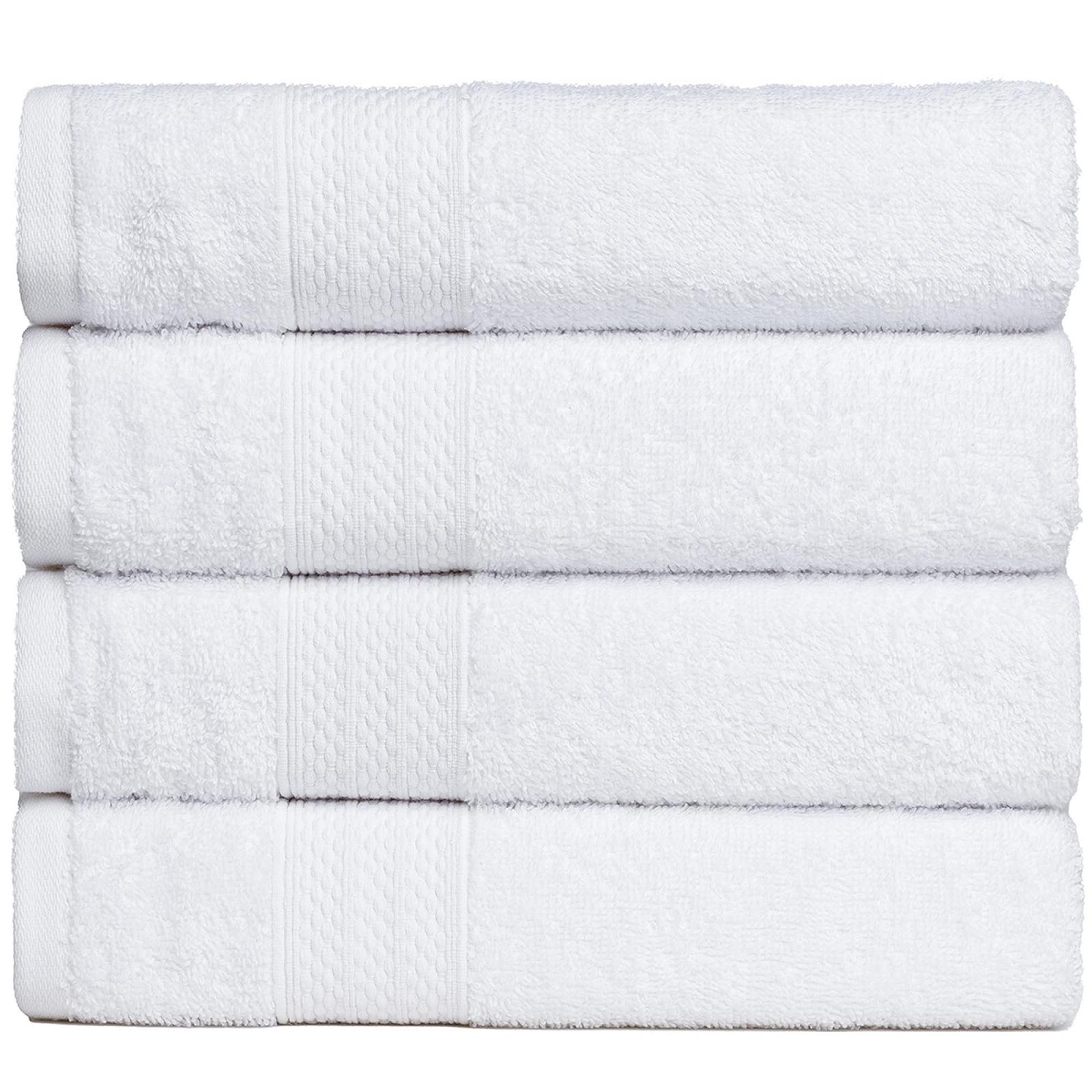Набір рушників Brielle 100% Cotton 4 рушники для рук 50 x 100 см високопоглинаючі якість готелю та спа білі, фото №2