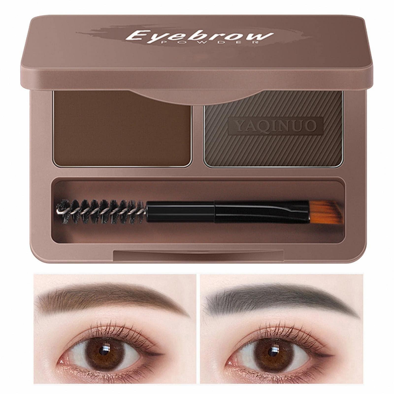 Пудра для бровей Rianpesn Waterproof Powder 2 цвета с кистью, зеркалом в футляре для путешествий для сумочки, фото №6