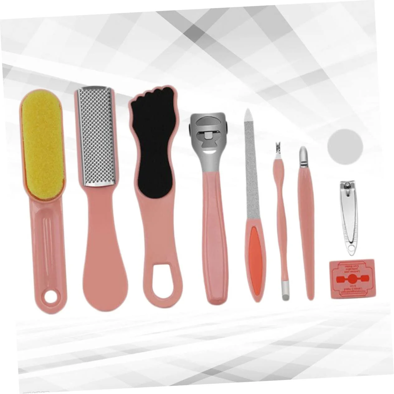 Набор инструментов для педикюра Healvian, 10 предметов, розовый, фото №6 Набор инструментов для педикюра Healvian, 10 предметов, розовый, фото №6