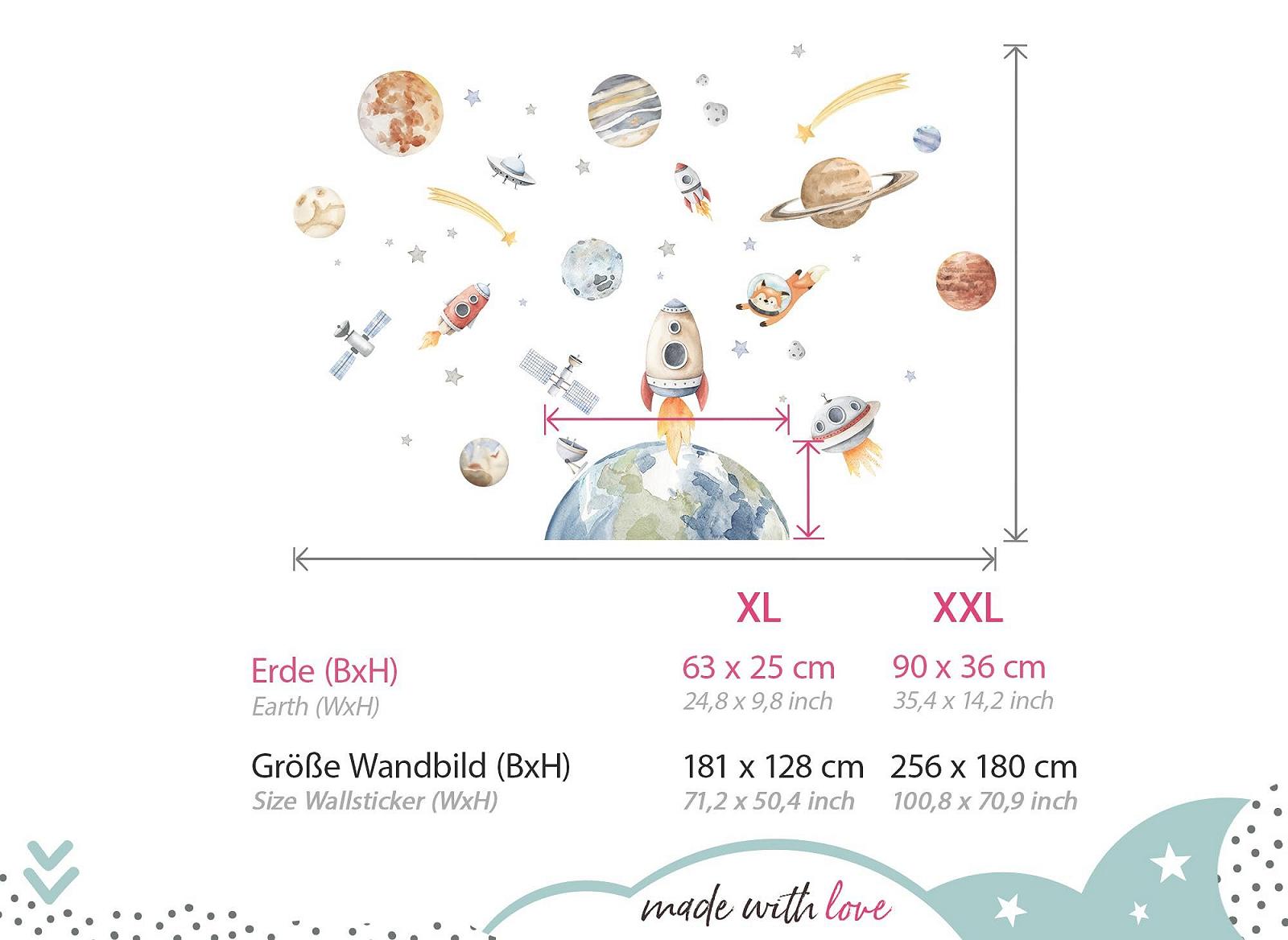 Наклейка на стену Little Deco Space Ship DL5076 XXL, фото №3