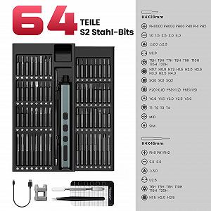 Електрична викрутка KAIWEETS 70 в 1 64 S2 намагнічений наконечник 200 об/хв ціна на synthetic.ua - Фото 1 Електрична викрутка KAIWEETS 70 в 1 64 S2 намагнічений наконечник 200 об/хв synthetic.ua - Фото 1