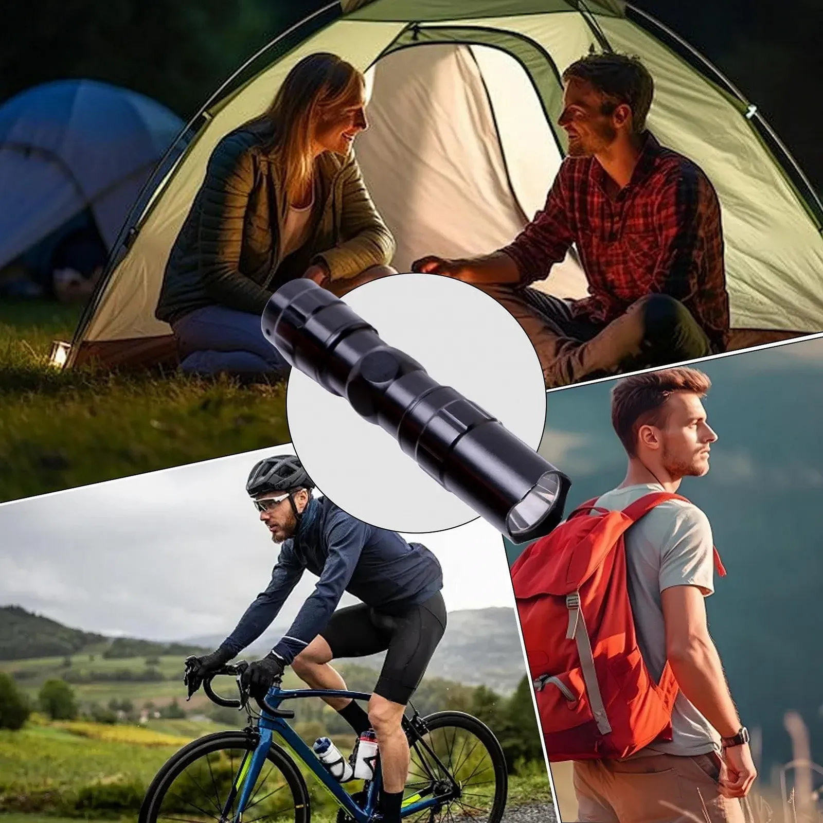 Ручний ліхтарик Gerique LED Компактний Чорний, фото №5