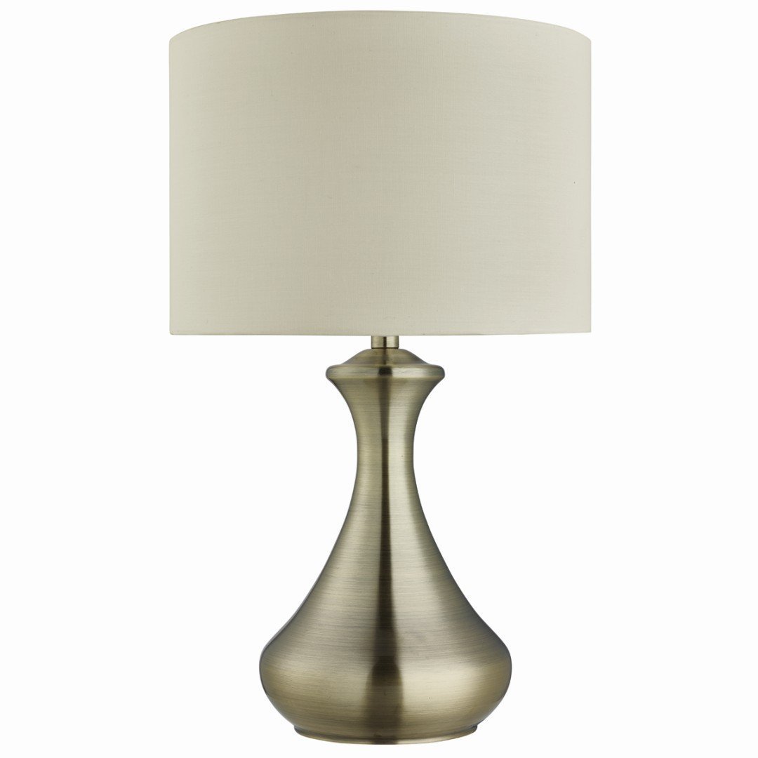 Настільна лампа Licht-Erlebnisse Brass Look Fabric Shade E14 60 Вт 40 см Touch Dimmer, фото №2
