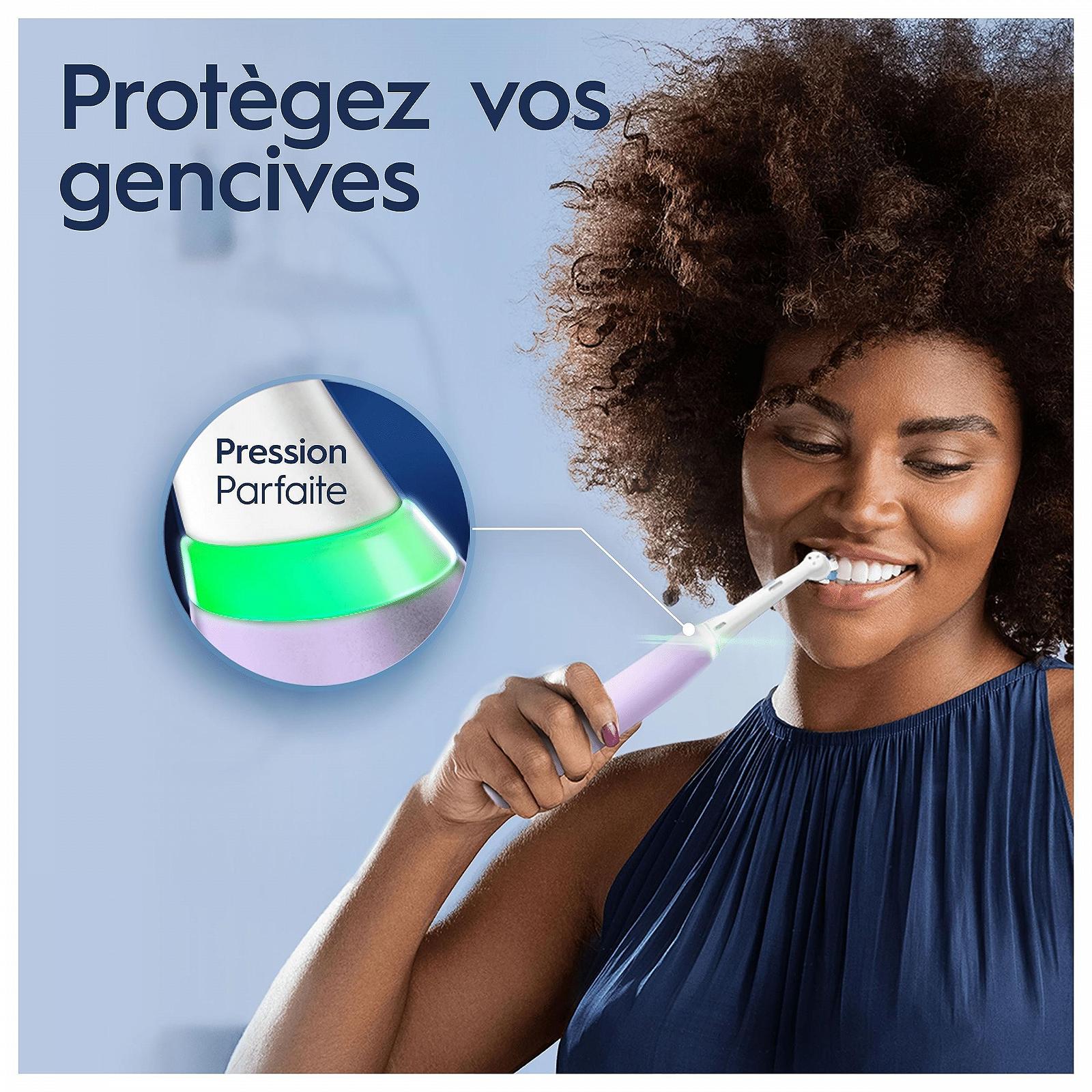 Зубна щітка електрична Oral-B iO 4N з Bluetooth, 1 щітка, 1 дорожній футляр, лавандовий, фото №3