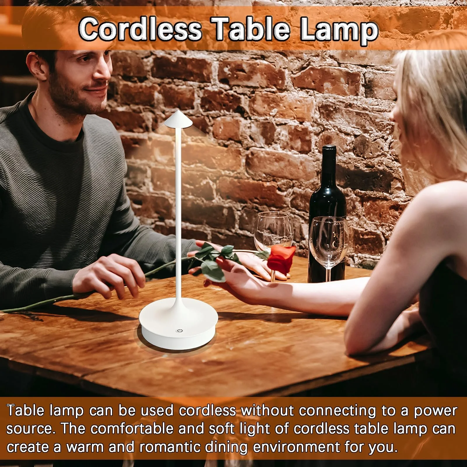 Настольная лампа Leomix LED беспроводная аккумуляторная 4000 мАч сенсорная диммируемая IP54, фото №8