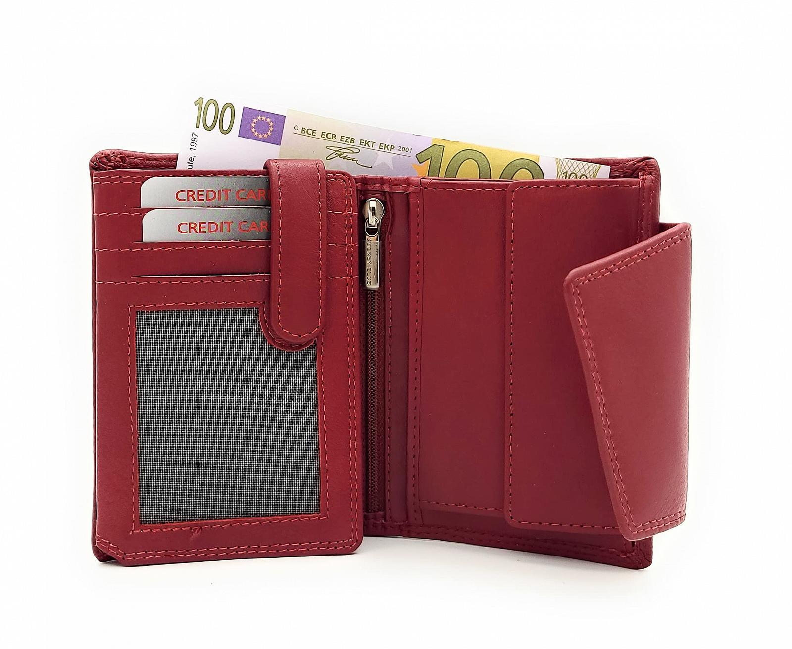 Кошелек Женский из Кожи Genuine Leather Classic Red, красный, фото №4