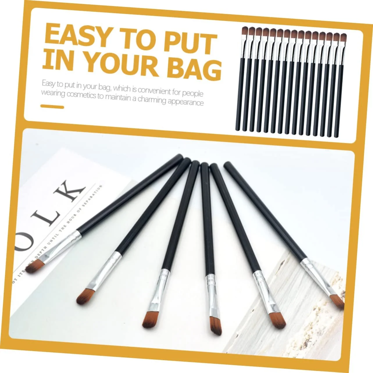 Пензлі Angoily для тіней 25 шт плоский, фото №7