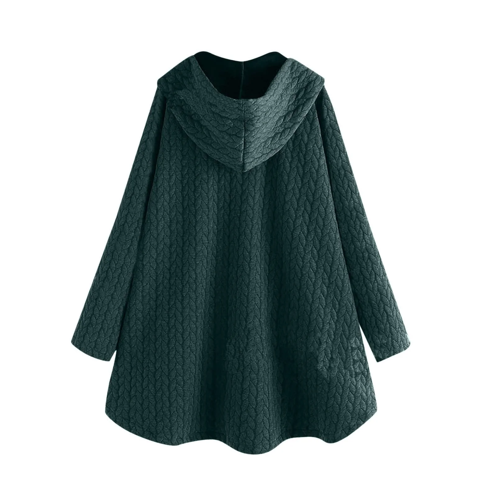 Жіноча перехідна куртка L флісова підкладка Однотонна з боковими гудзиками З капюшоном, фото №2 Жіноча перехідна куртка L флісова підкладка Однотонна з боковими гудзиками З капюшоном, фото №2