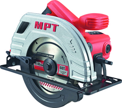 Пила циркулярна MPT PROFI 1380 Вт 185х20 мм 5300 об/хв пропил 65 45-90° аксесуари 2 шт MCS1803, фото №1