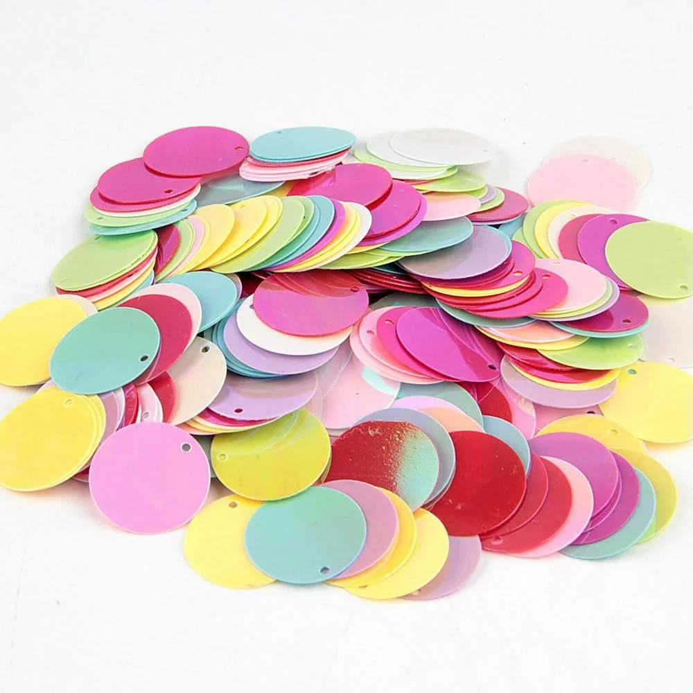 Блестки 10мм 15мм 20мм 25мм Серебряные 30мм 50г (200 шт.), фото №2