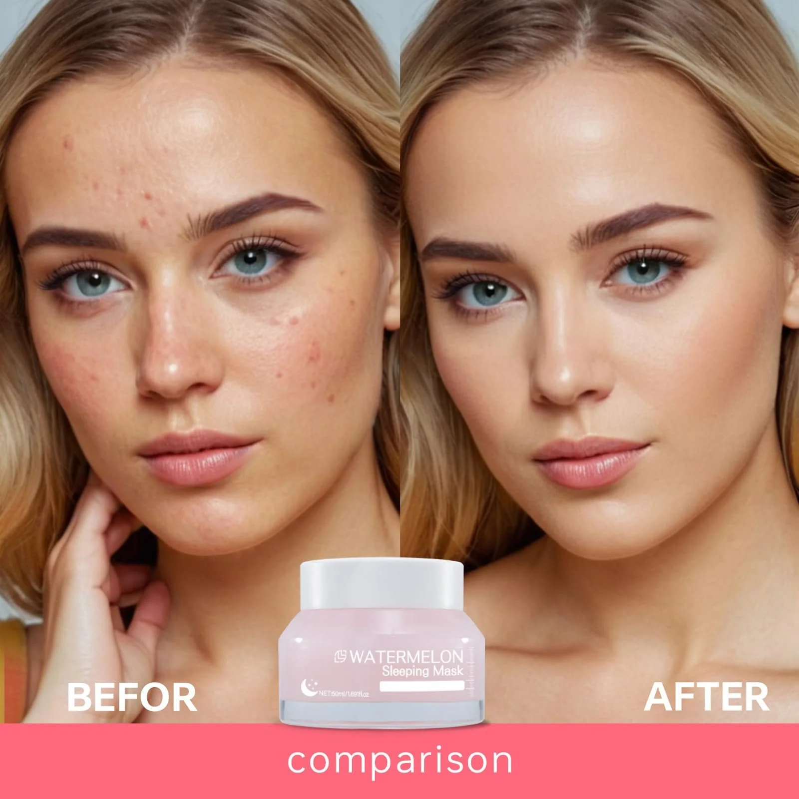 Ночная маска для лица Eazerom Watermelon Glow Anti-Ageing, 50 г, фото №5