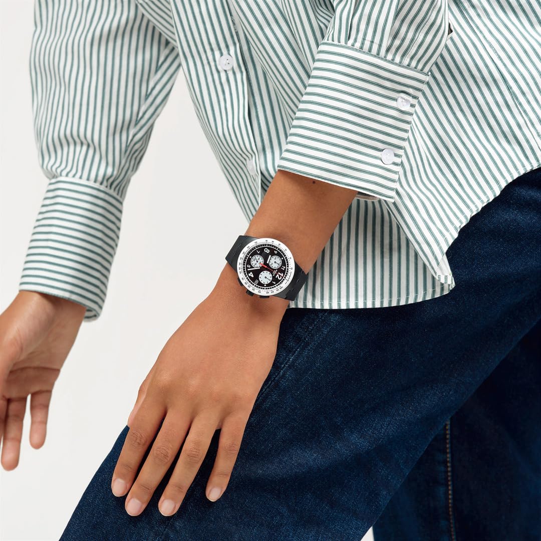 Годинник Swatch Nothing Basic About Black SUSB420, фото №6