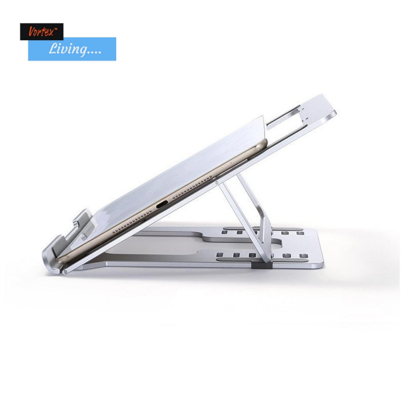 Подставка для ноутбука Vortex D24-3 Регулируемая подставка для ноутбука/планшета Многоугольная подставка Подставка для телефона Портативная складная подставка для ноутбука для MacBook Air/Pro и других ноутбуков 10-17,3 дюймов Серебряный, фото №5 Подставка для ноутбука Vortex D24-3 Регулируемая подставка для ноутбука/планшета Многоугольная подставка Подставка для телефона Портативная складная подставка для ноутбука для MacBook Air/Pro и других ноутбуков 10-17,3 дюймов Серебряный, фото №5