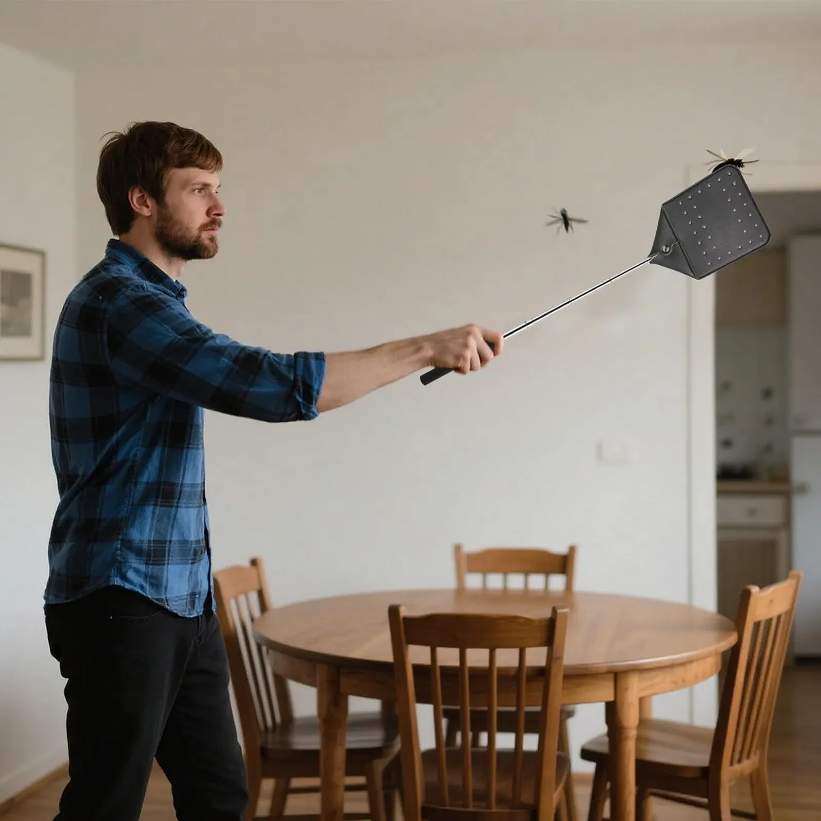 Мухобійка Heavy Duty висувна з металевою ручкою Heavy Duty Fly Swatter, фото №7