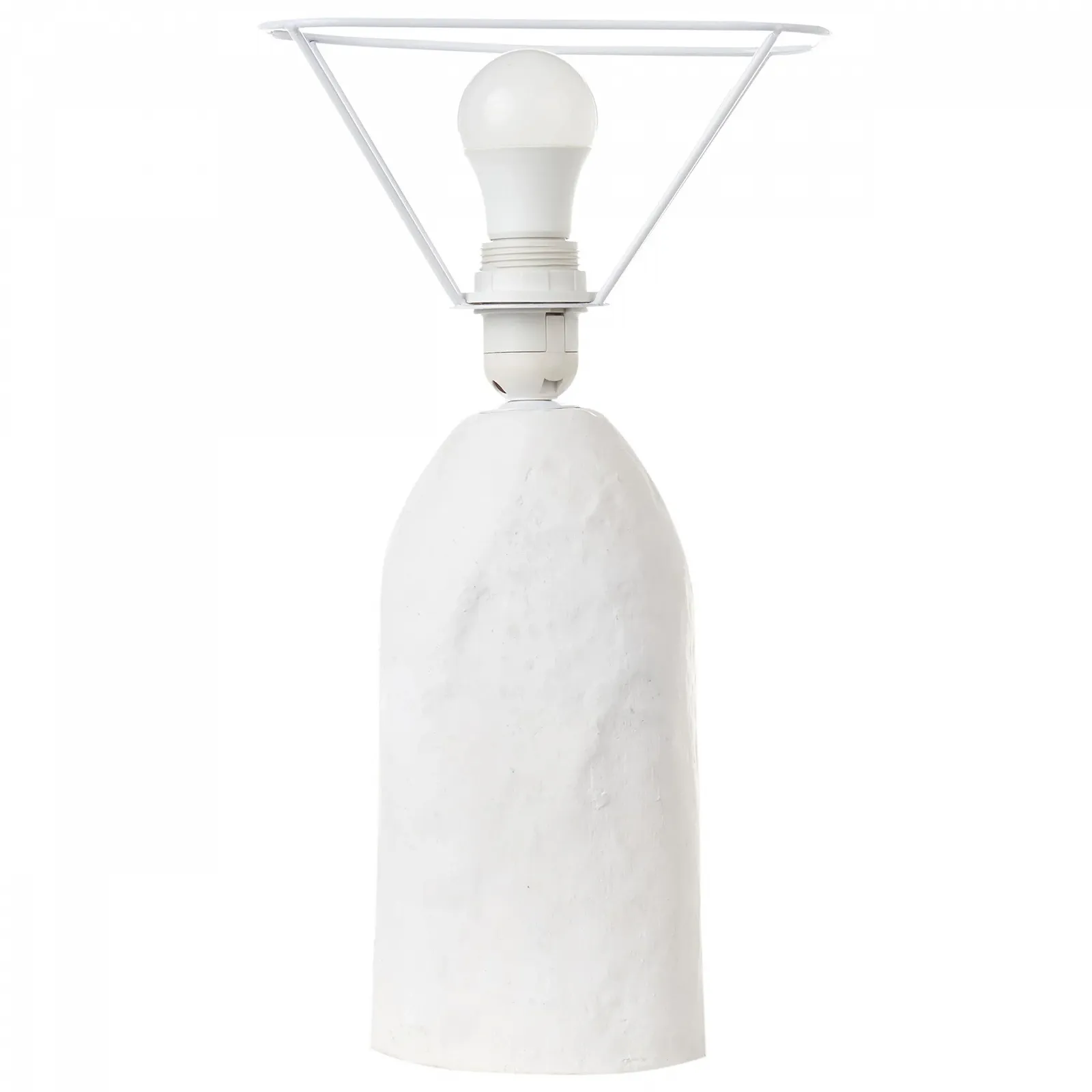 Настільна лампа Beliani Carrasco пап'є-маше ручної роботи біла, фото №4