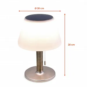 Настільна лампа Spetebo LED Solar 10 LED 27.5 x 19.5 см Біла зі сріблястим synthetic.ua - Фото 1