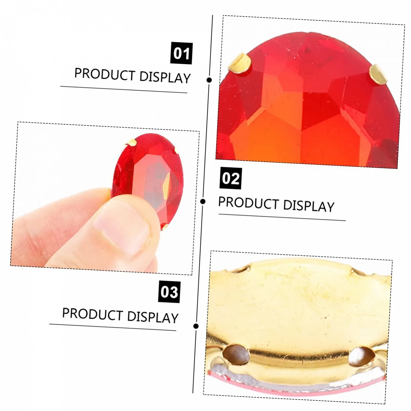 Стразы Operitacx 1 набор Стеклянные стразы для украшений Свадебное платье Одежда и аксессуары Прочные и устойчивые к царапинам для творческих ремесленных проектов, фото №5