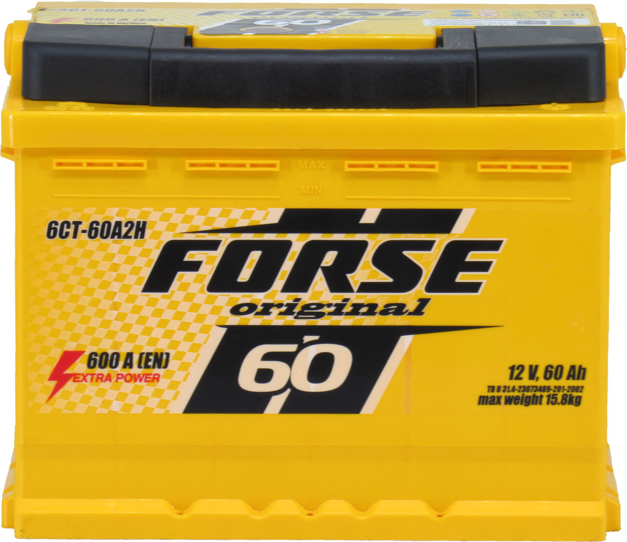 Аккумулятор для автомобиля 60-А/Ч (Forse) (R+) 600A обсл. з пробк. (242х175х190мм.) 6СТ - 60 А2Н, фото №1 Аккумулятор для автомобиля 60-А/Ч (Forse) (R+) 600A обсл. з пробк. (242х175х190мм.) 6СТ - 60 А2Н, фото №1