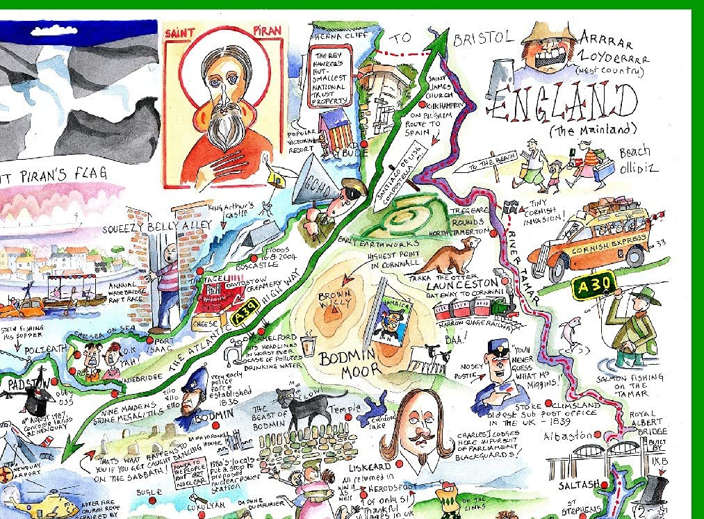 Пазл Tim Bulmer Comic Map of Cornwall 1000 елементів 66 x 50 см Великий, фото №4 Пазл Tim Bulmer Comic Map of Cornwall 1000 елементів 66 x 50 см Великий, фото №4