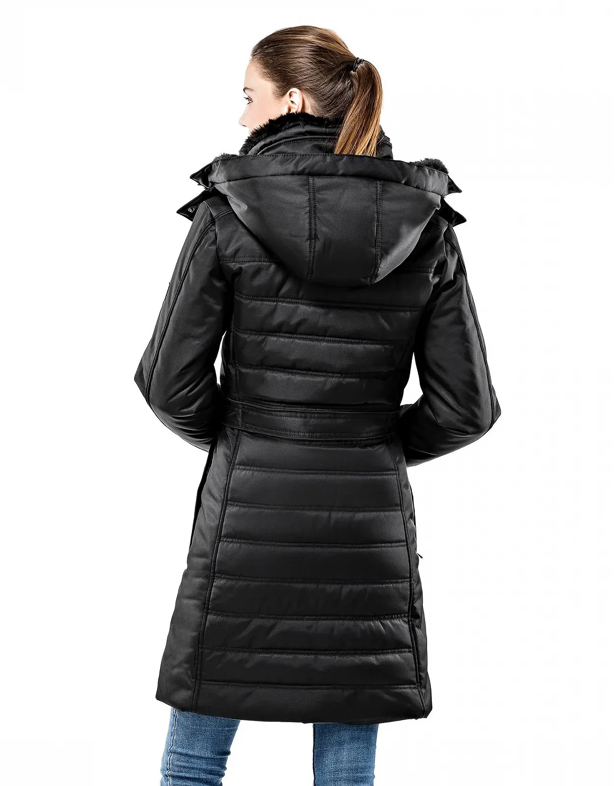 Жіноча зимова куртка Vincenzo Boretti Парка Утеплена Довжиною до колін, фото №3