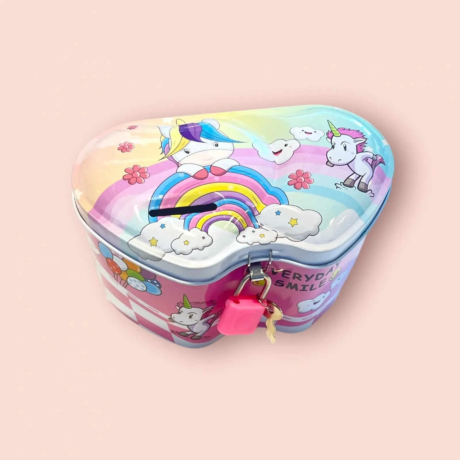 Скарбничка металева у формі цукерки з замком велика Карамель, фото №2