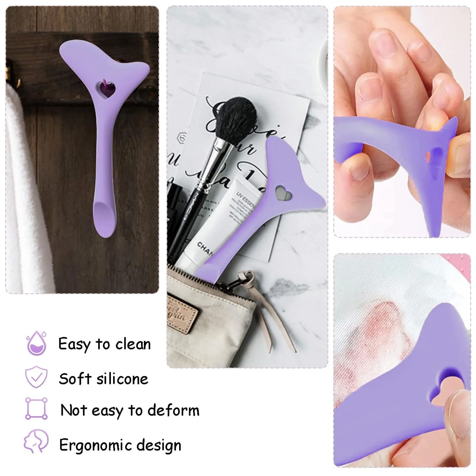 Шаблони для підводки Kinretixia® 2 штуки Силіконові (Фіолетовий), фото №5