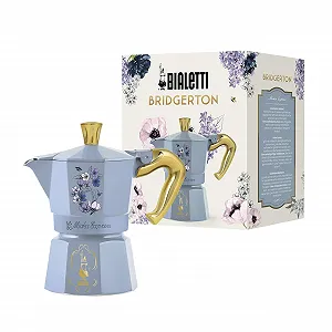 Кавник Bialetti Moka Express Bridgerton 3 Cup Захист від опіків Неіндукційний 3 чашки (130 мл) - Фото 1