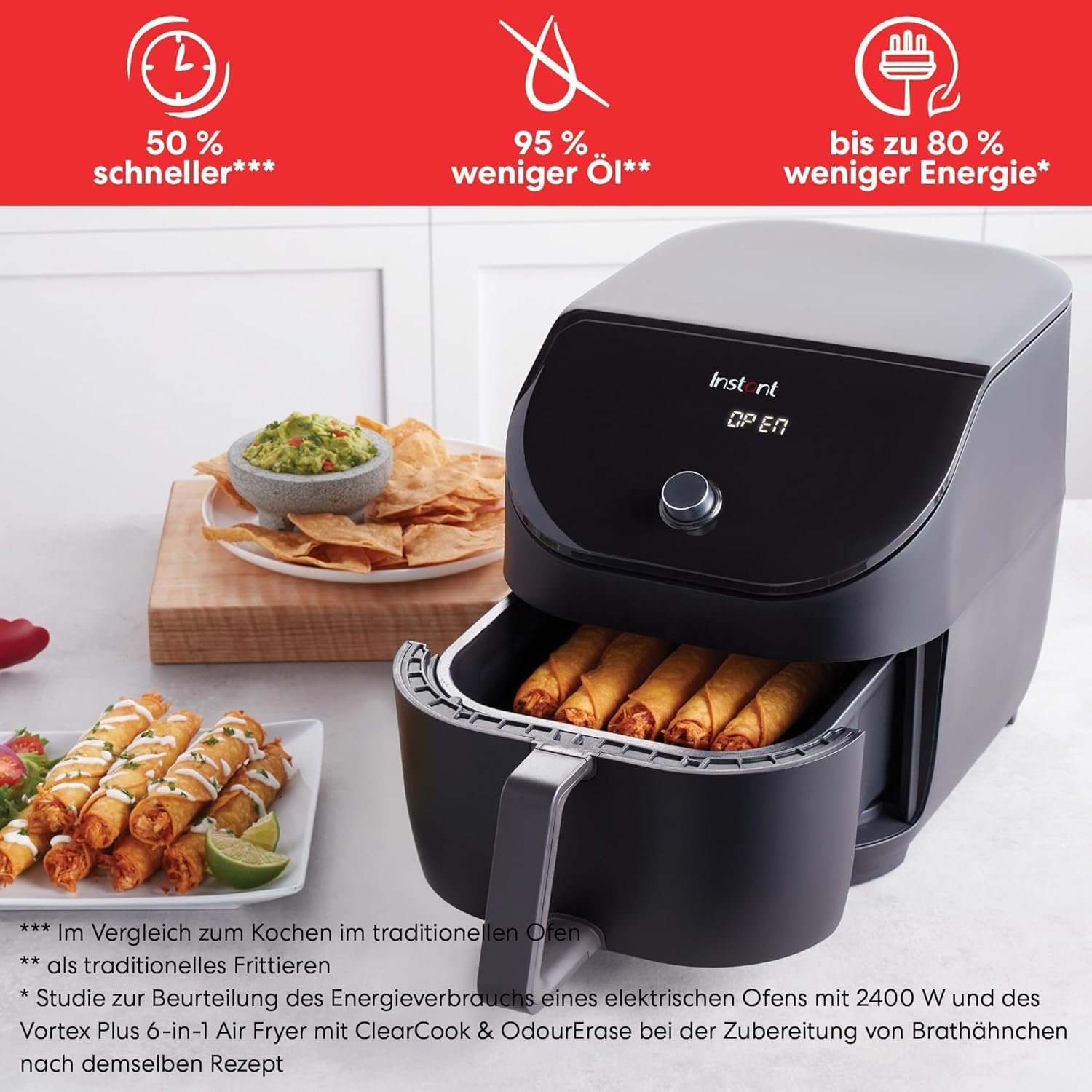 Мультипіч Instant Vortex Slim / 5.7 л / 1700 Вт / Чорна, фото №3 Мультипіч Instant Vortex Slim / 5.7 л / 1700 Вт / Чорна, фото №3