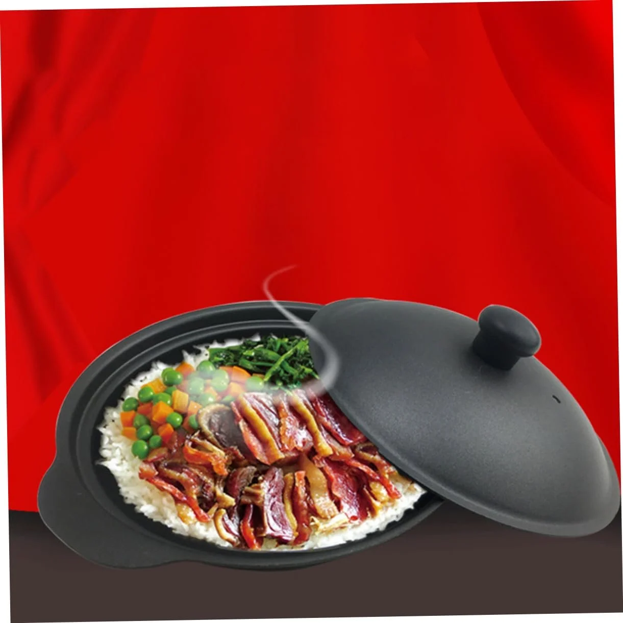 Кастрюля Toyvian чугунная с крышкой энергосберегающая кислотостойкая маленькая, фото №4