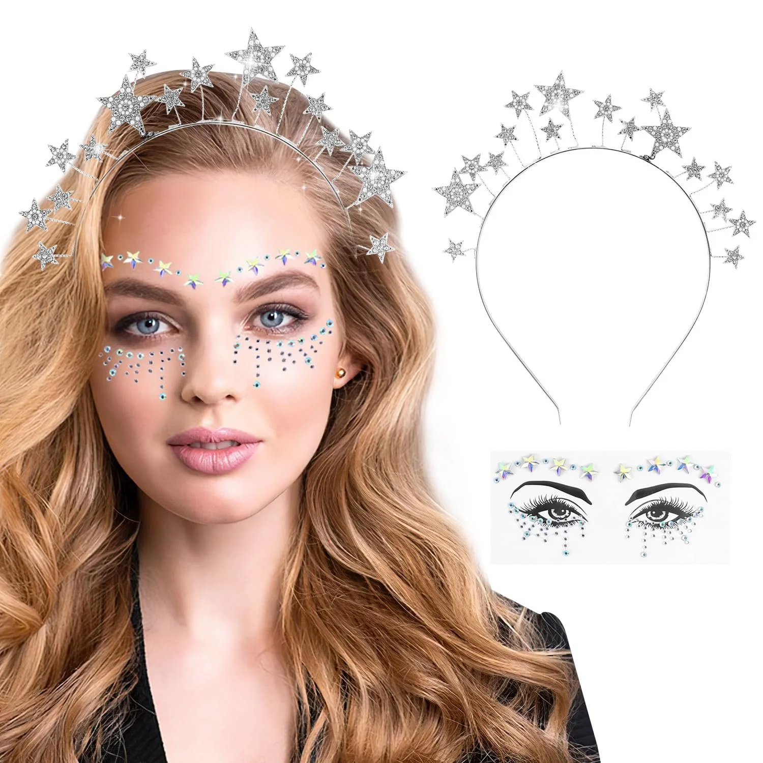 Обруч для волосся Зірка Сріблястий, фото №1