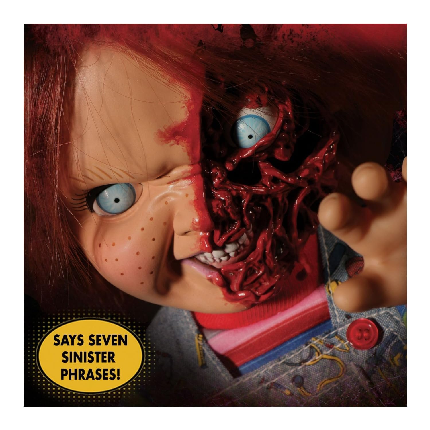 Фігурка Mezco Child's Play 3: Chucky Pizza Face Version Standard, що говорить, фото №6