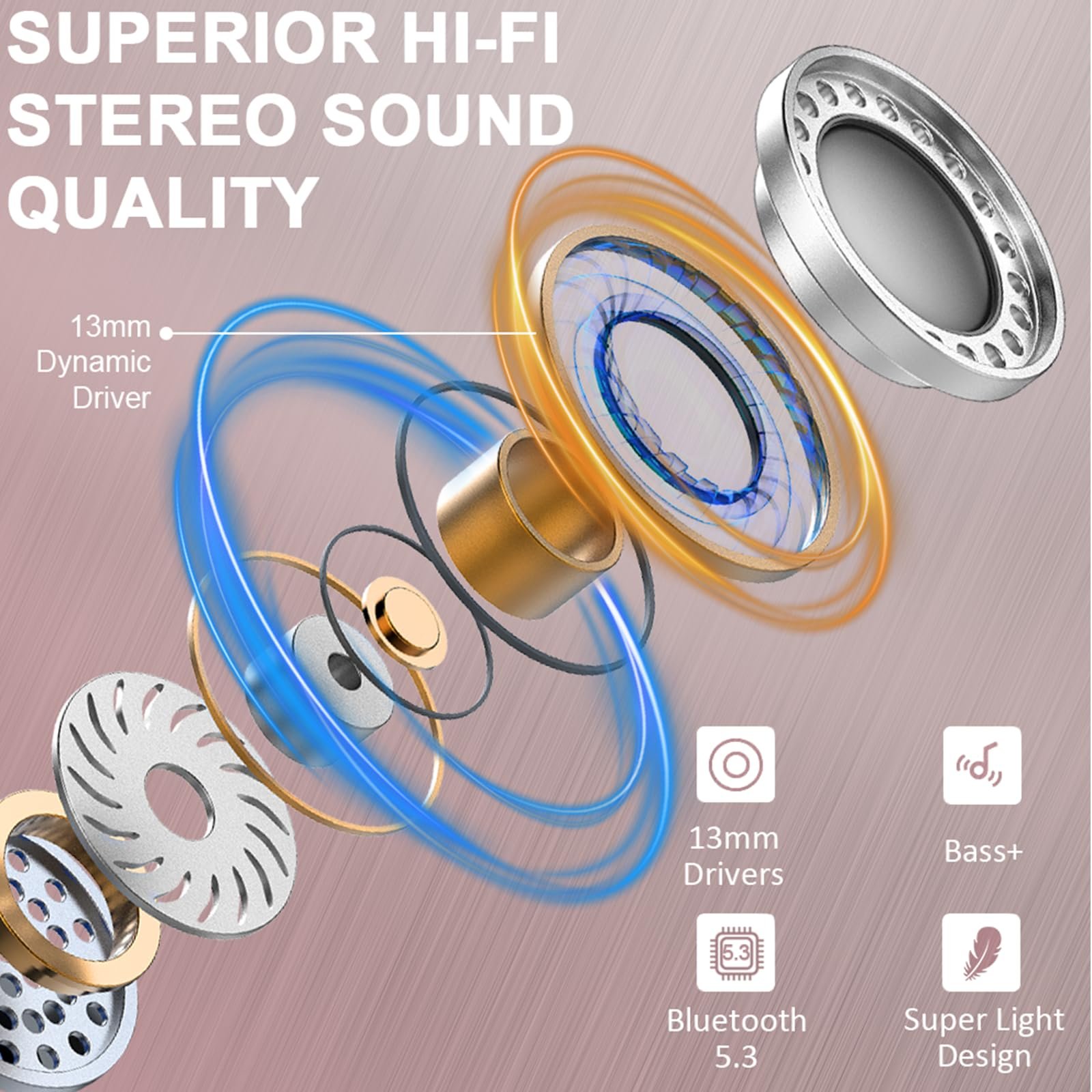 Наушники-переводчики Rose Gold, фото №8