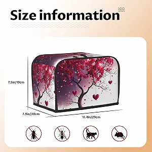 Чехол для тостера на 2 ломтика с карманами Super Soft Romantische Herzen Blätter Baum цена на synthetic.ua - Фото 1 Чехол для тостера на 2 ломтика с карманами Super Soft Romantische Herzen Blätter Baum synthetic.ua - Фото 1