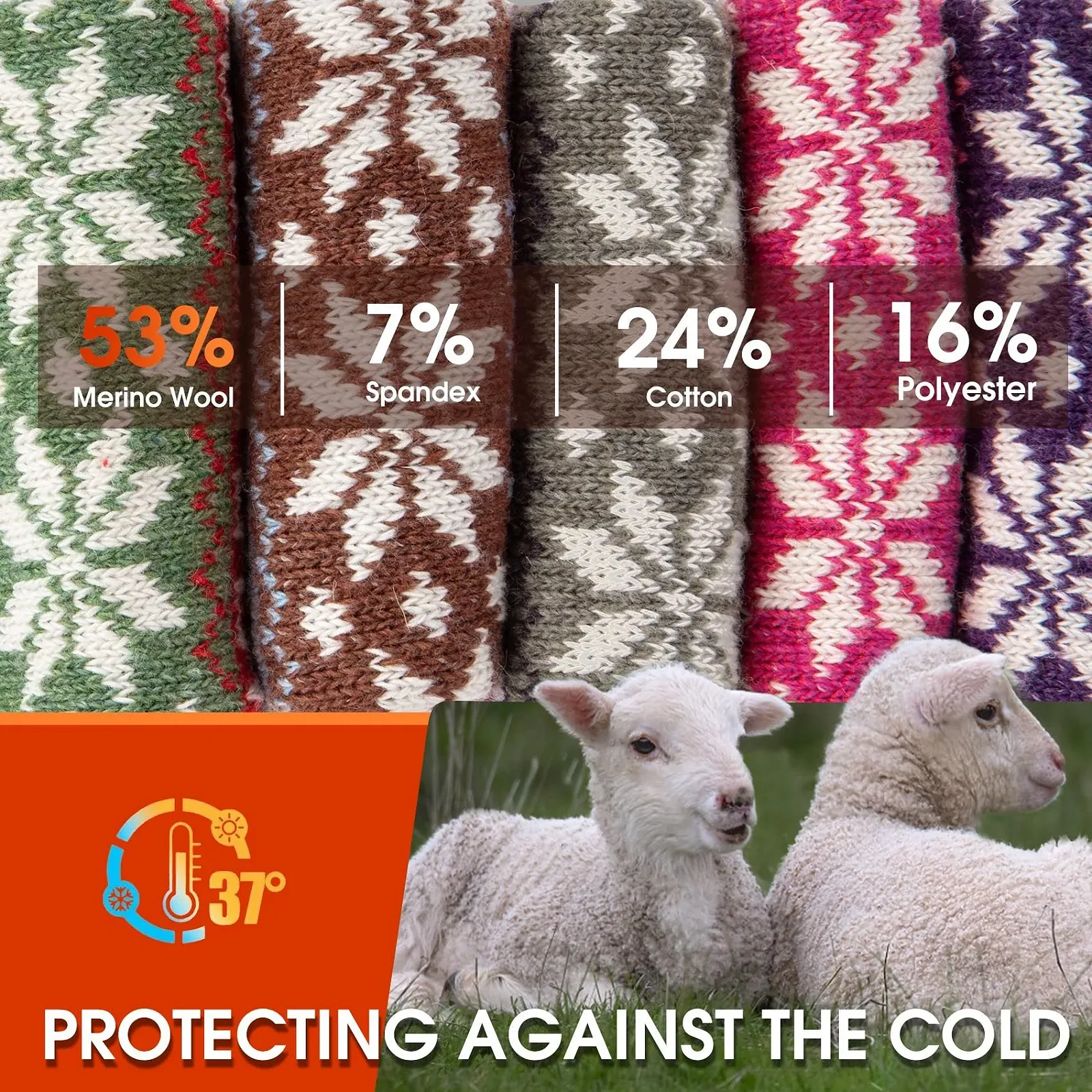 Термошкарпетки з товстої мериносової вовни Жіночі 36-42, фото №4